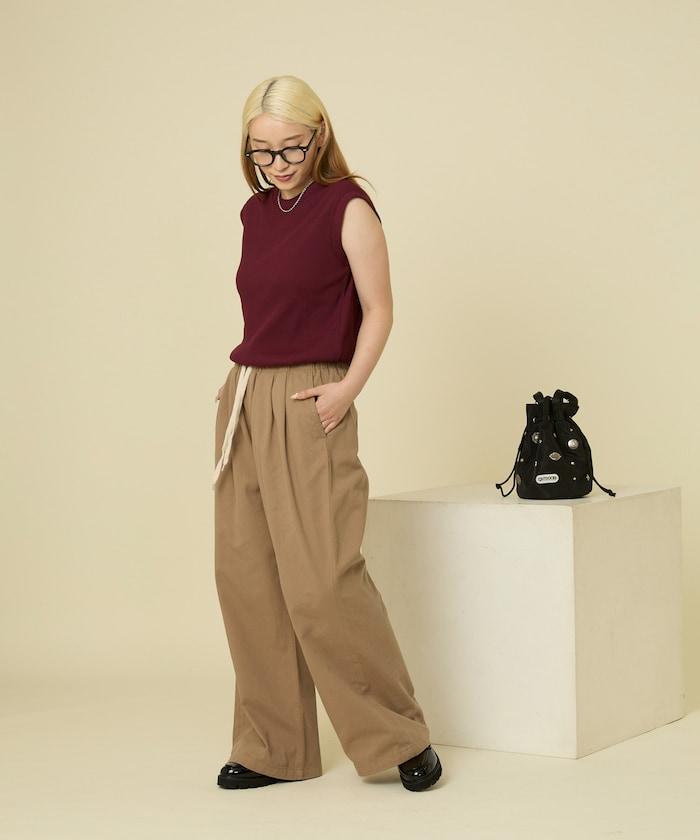 彩色羅紋無袖T恤