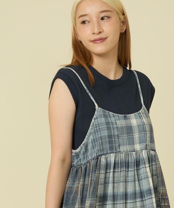 彩色羅紋無袖T恤