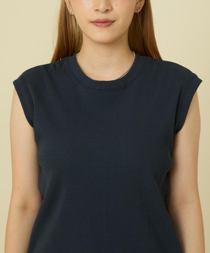 彩色羅紋無袖T恤