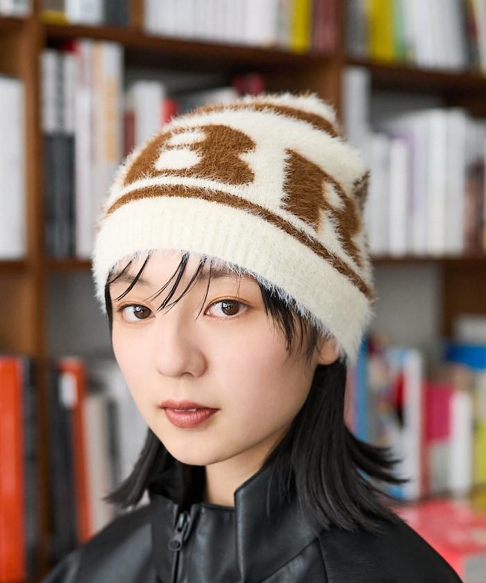 特別款馬海毛標誌針織帽