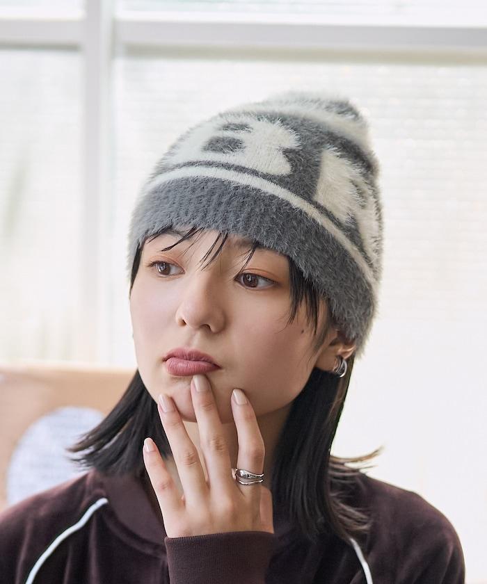 特別款馬海毛標誌針織帽