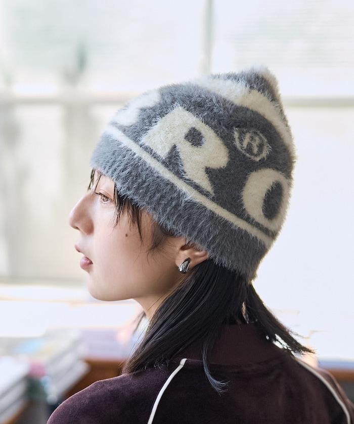 特別款馬海毛標誌針織帽