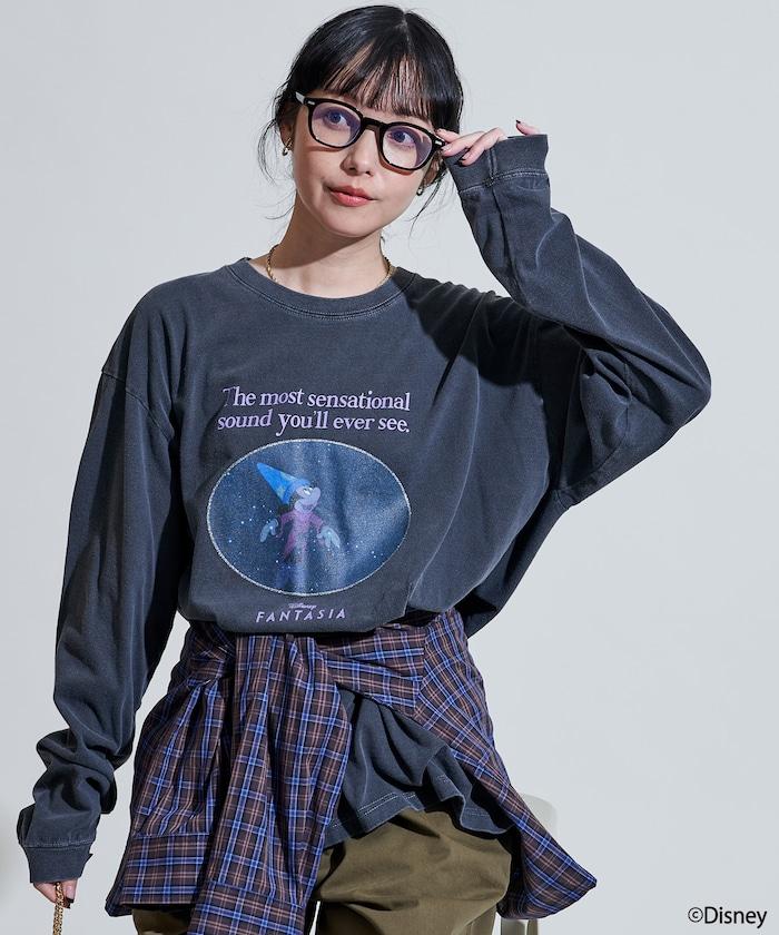 【DISNEY FANTASIA】 箔前印花長袖T恤