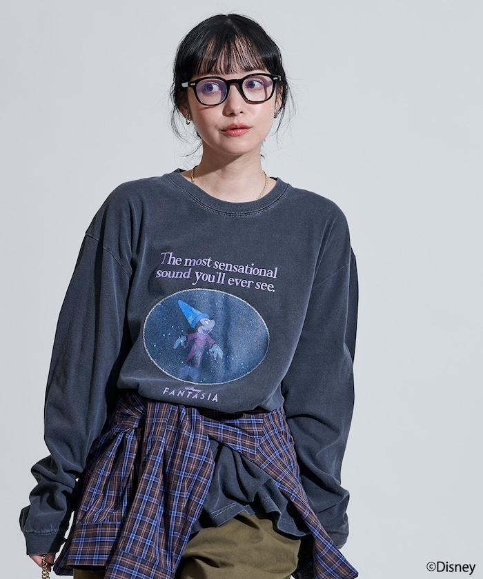 【DISNEY FANTASIA】 箔前印花長袖T恤