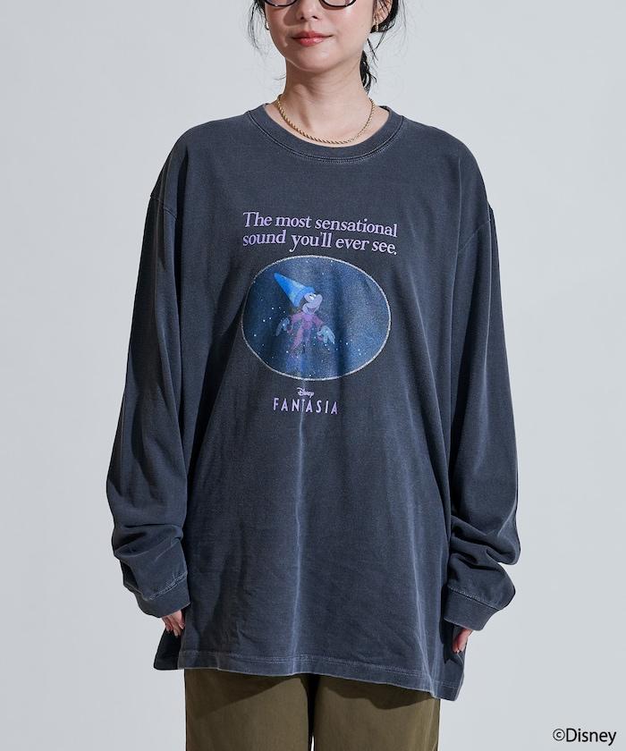 【DISNEY FANTASIA】 箔前印花長袖T恤