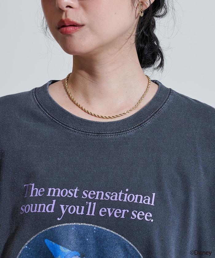 【DISNEY FANTASIA】 箔前印花長袖T恤