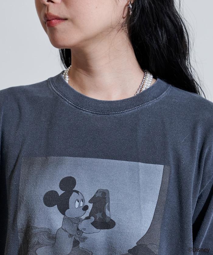 【DISNEY FANTASIA】盒裝黑白正面印花長袖T恤