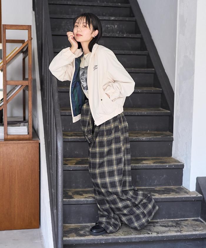格紋連體褲
