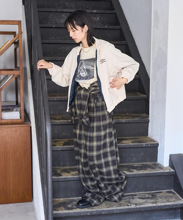 格紋連體褲