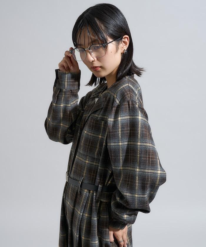 格紋連體褲