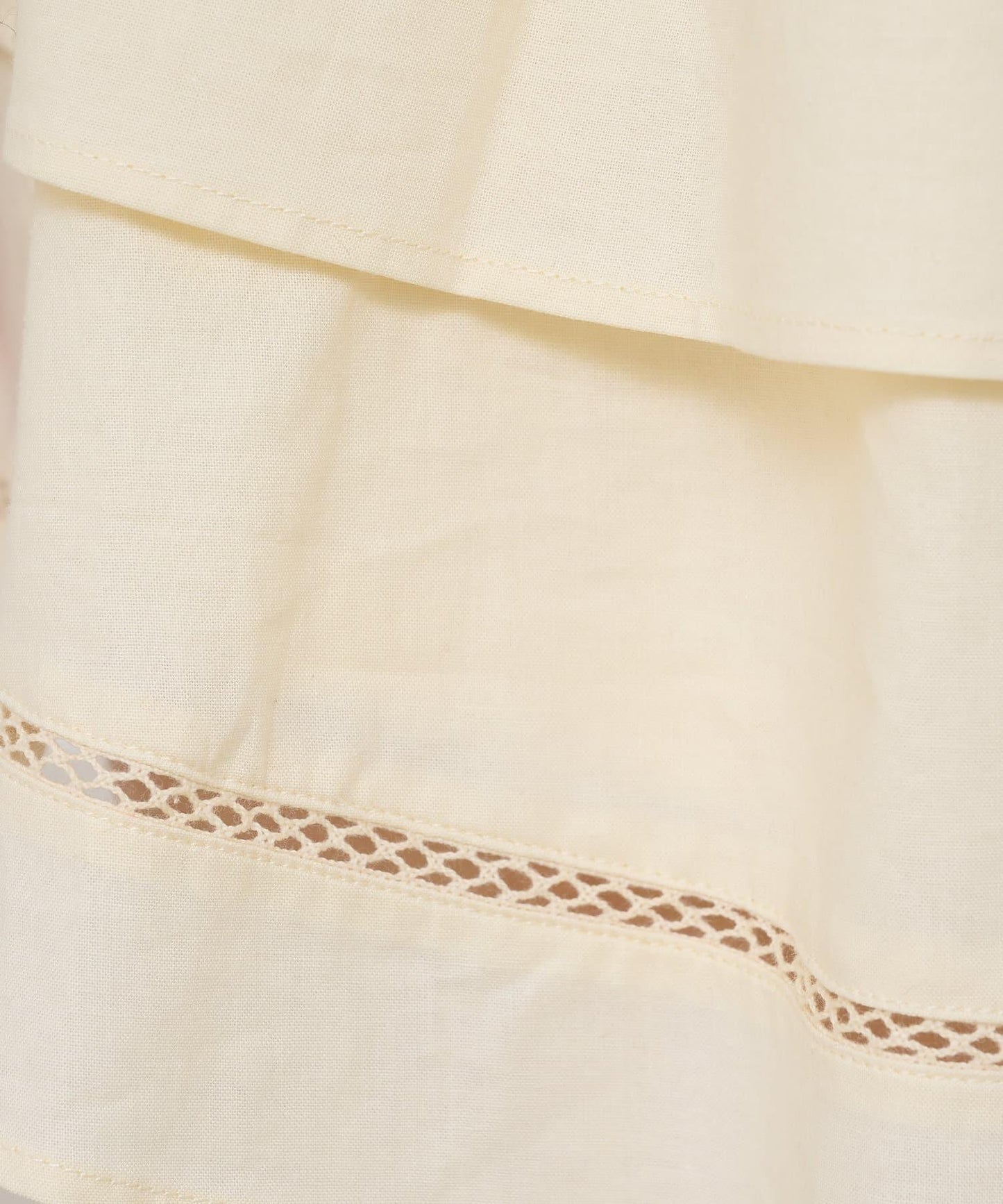 棉質荷葉邊迷你半身裙