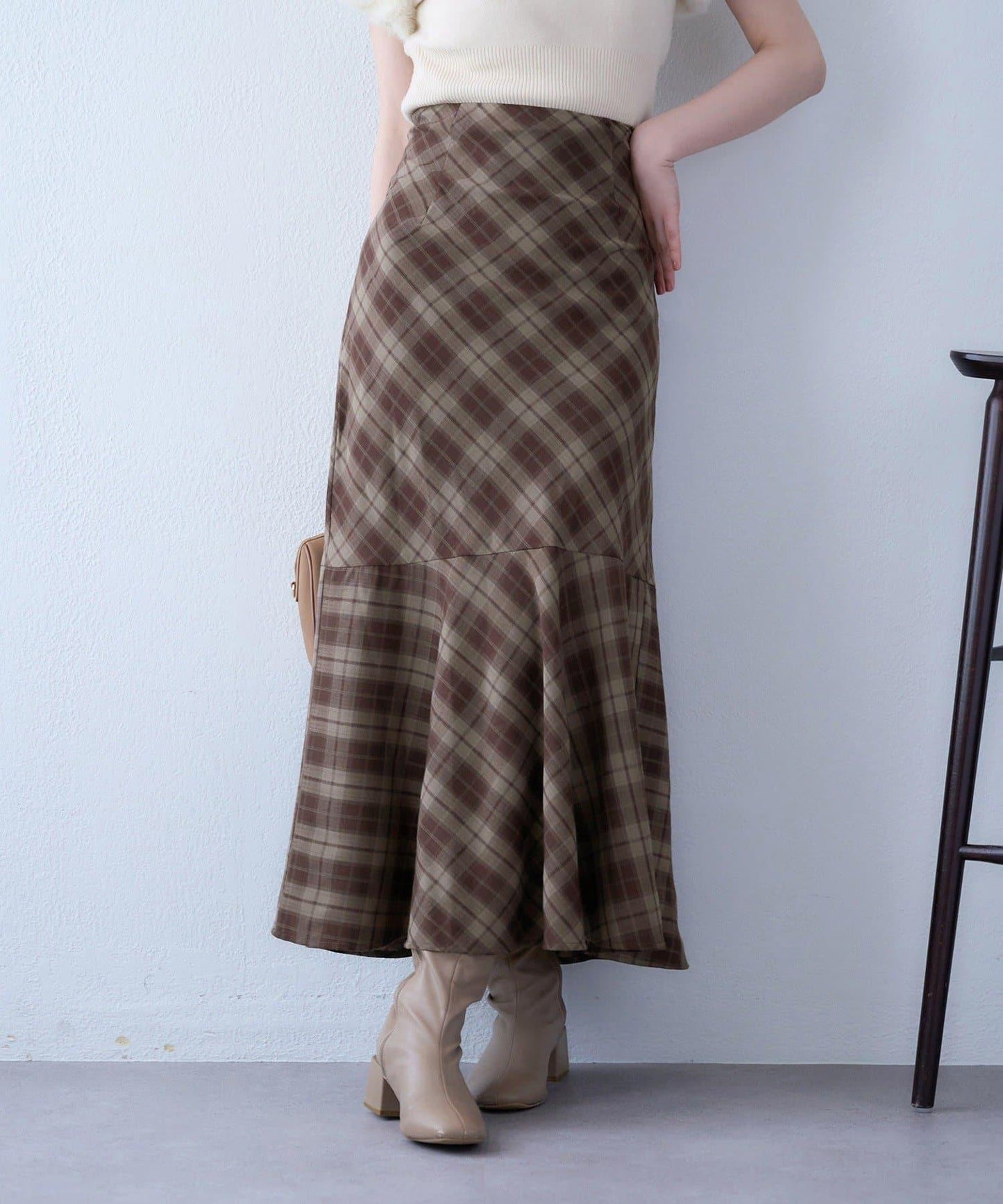 /【減肥5公斤視覺效果】後拉鍊美人魚裙