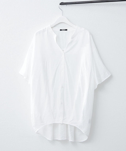 通勤穿搭首選!後背褶皺竹筍褶飾襯衫