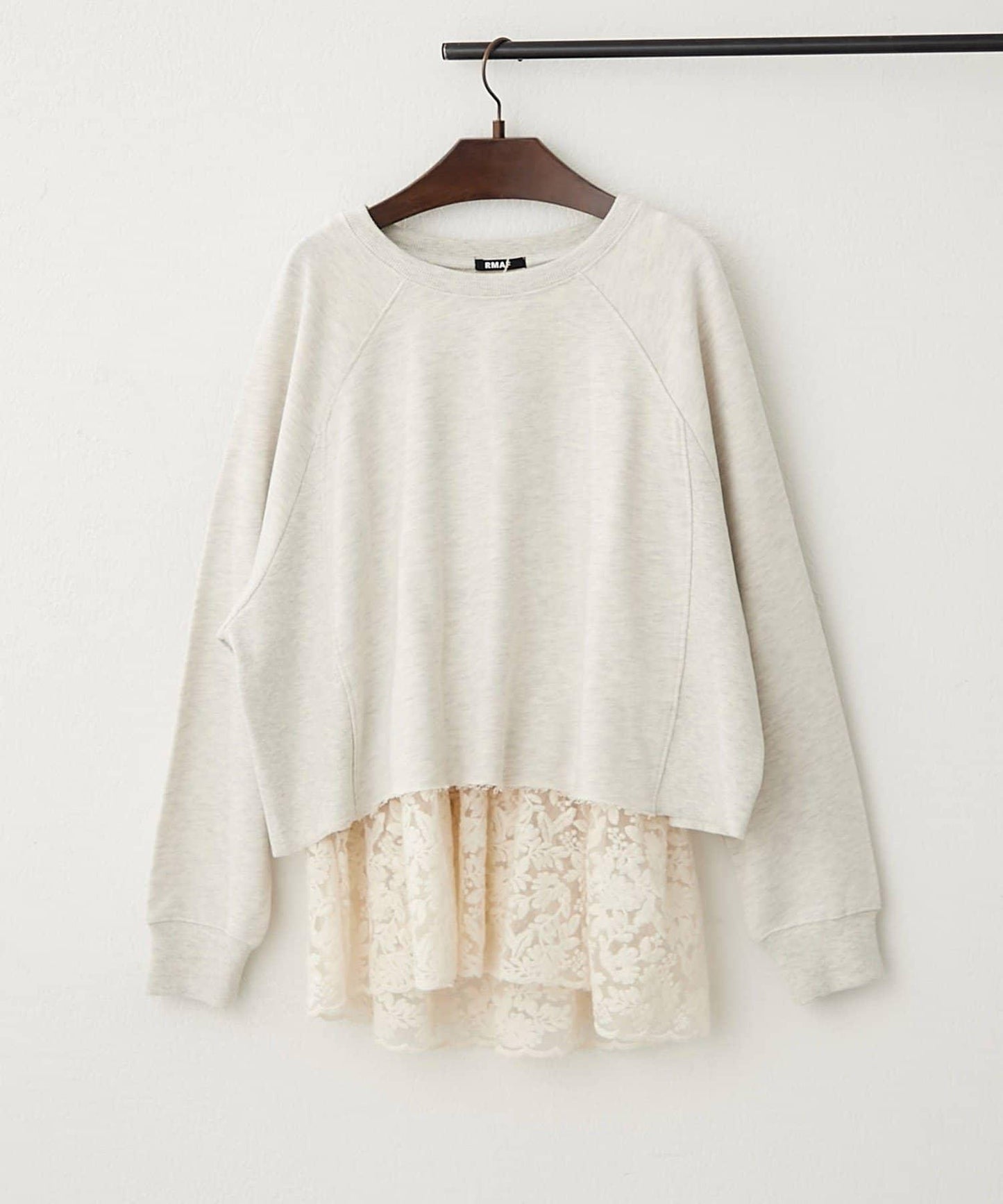【2件套】毛圈布上衣+蕾絲拼接無袖上衣