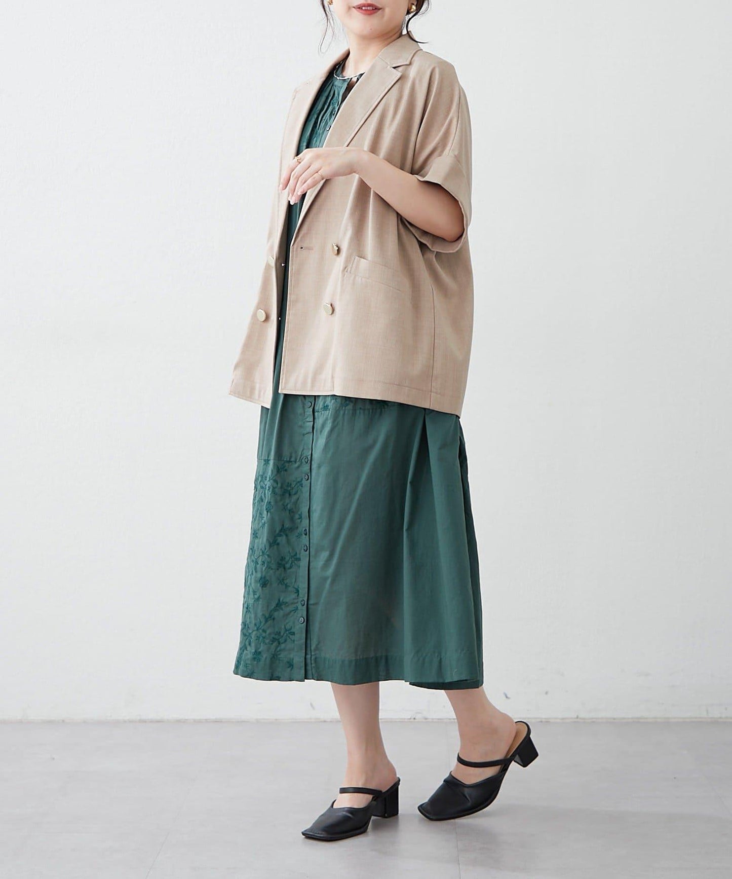 【NAO】印度棉100% 刺繡無袖連衣裙