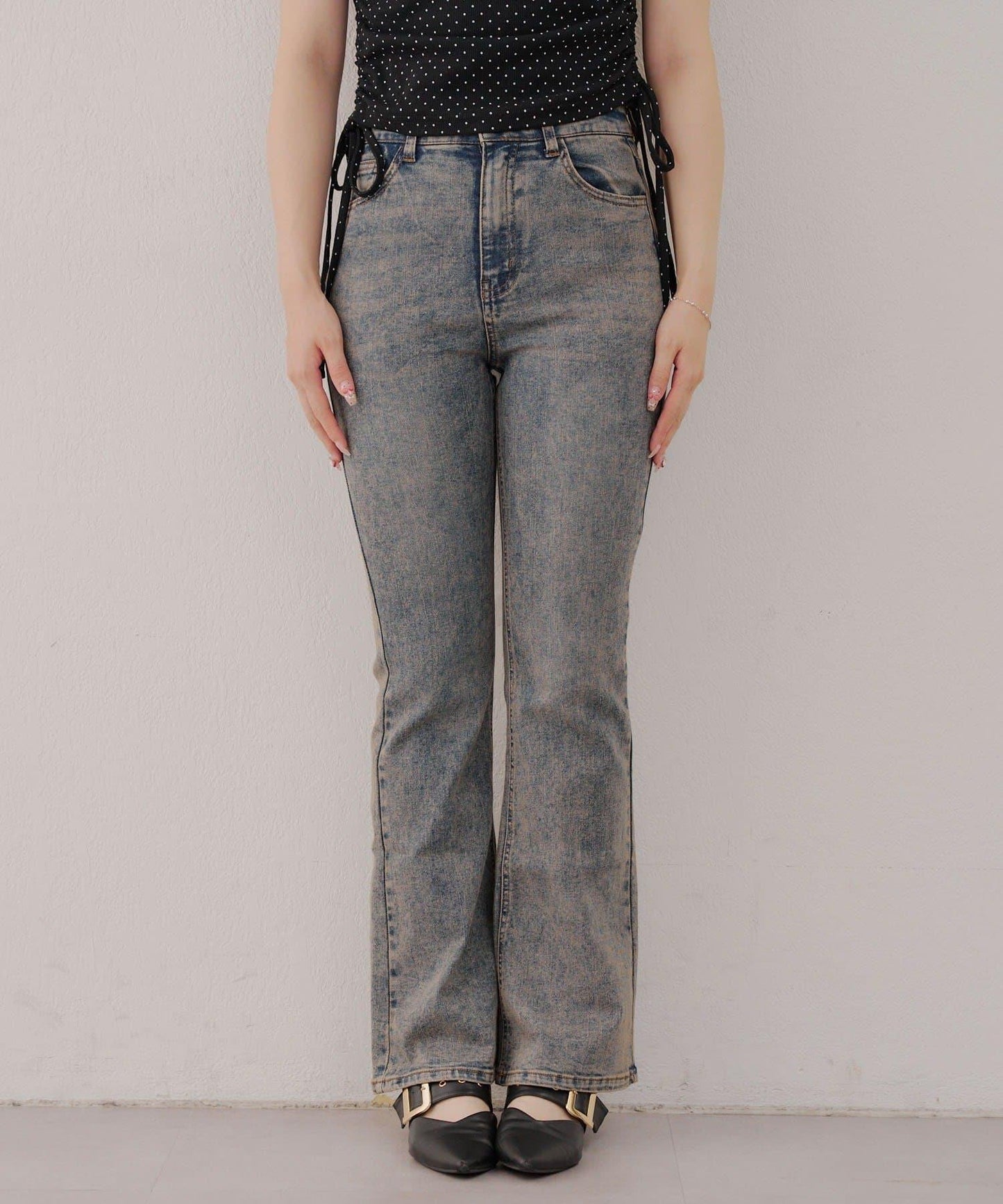 【有多種尺碼】牛仔喇叭褲