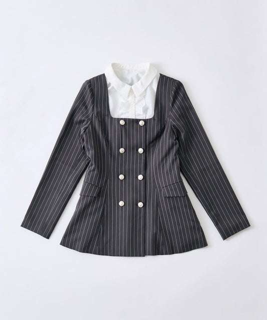 【Belle Charme】經典荷葉邊領夾克