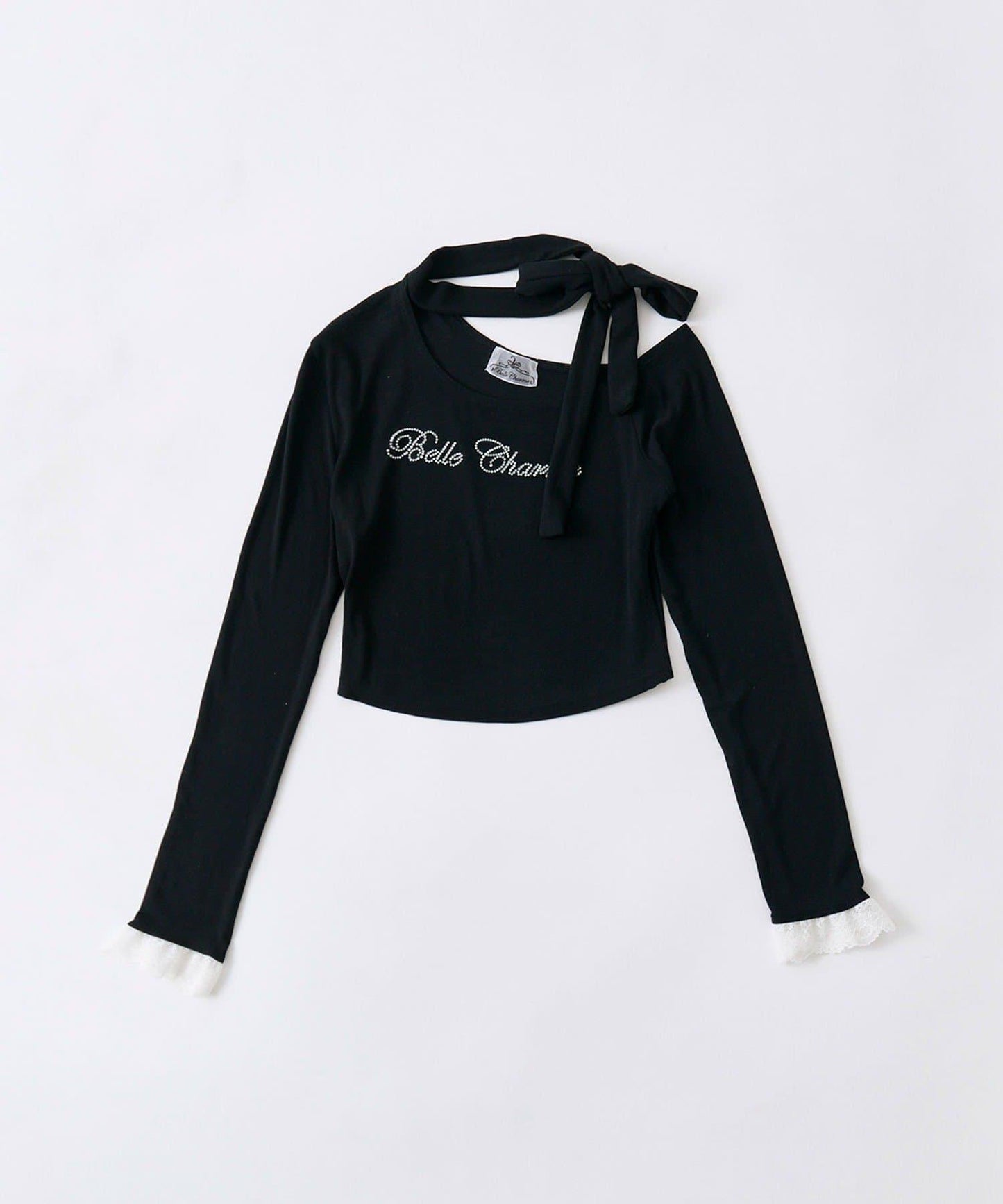 【Belle Charme】水鑽字母蝴蝶結T恤