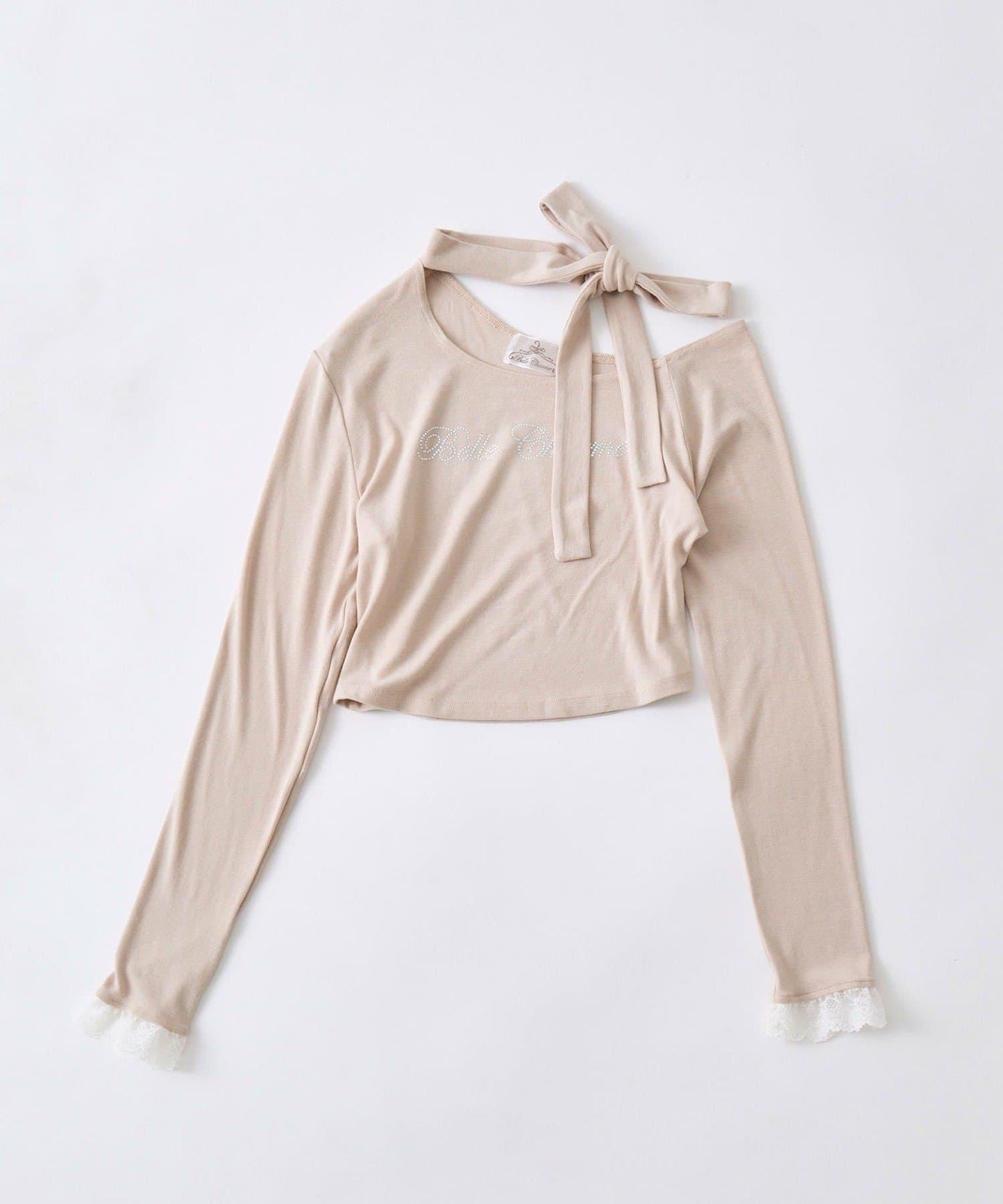 【Belle Charme】水鑽字母蝴蝶結T恤