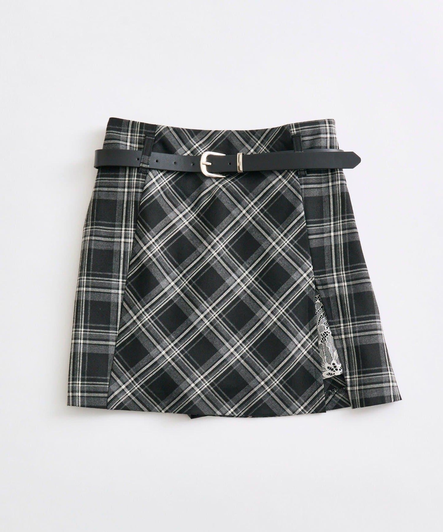 【Belle Charme】蕾絲拼接開叉半身裙