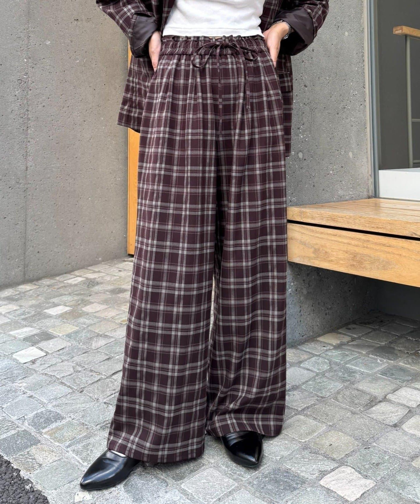 【willow】格紋休閒褲