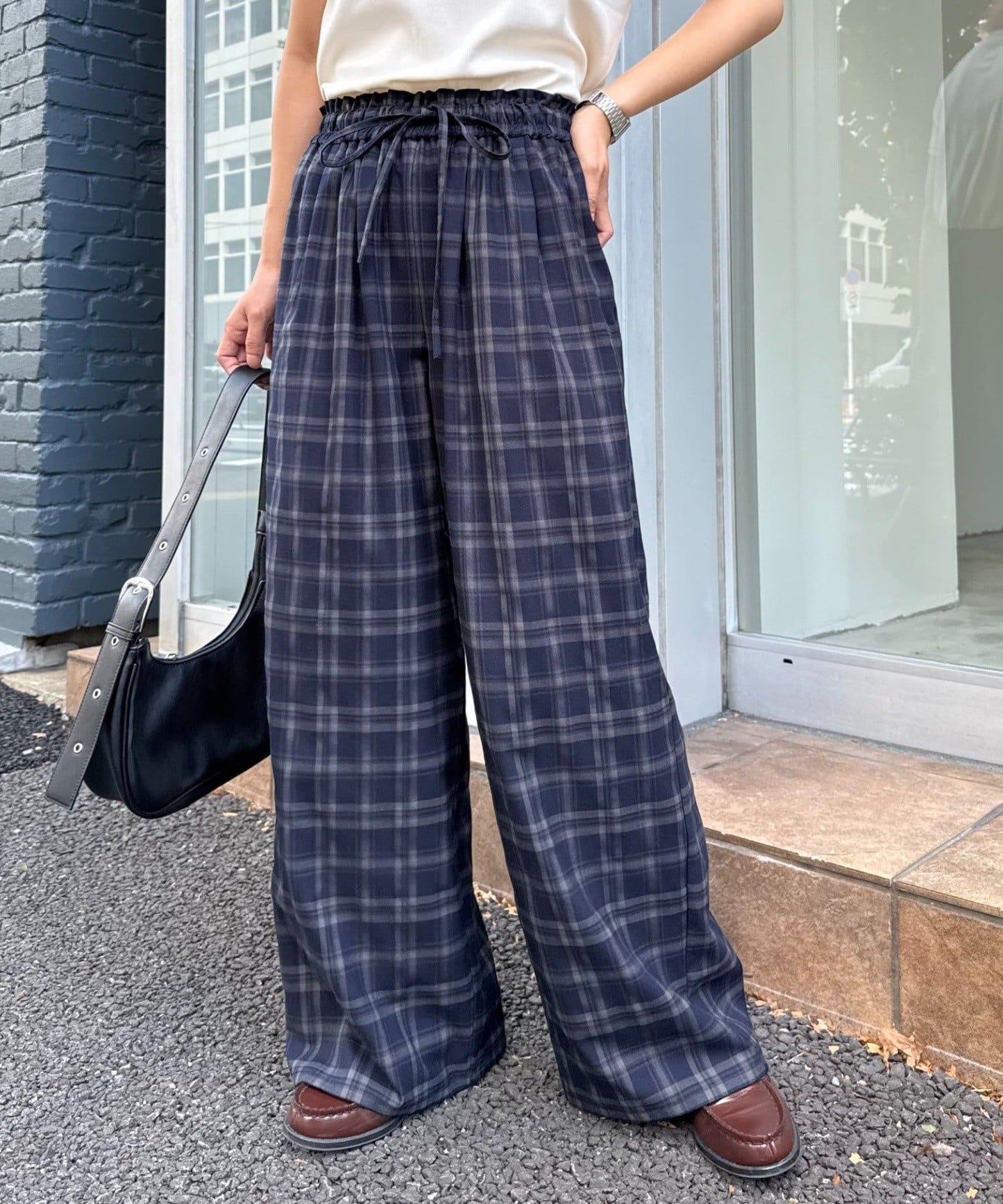 【willow】格紋休閒褲