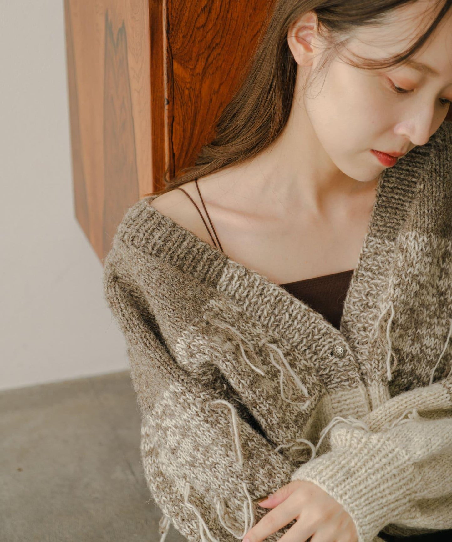 【Kastane】流蘇手工編織開衫