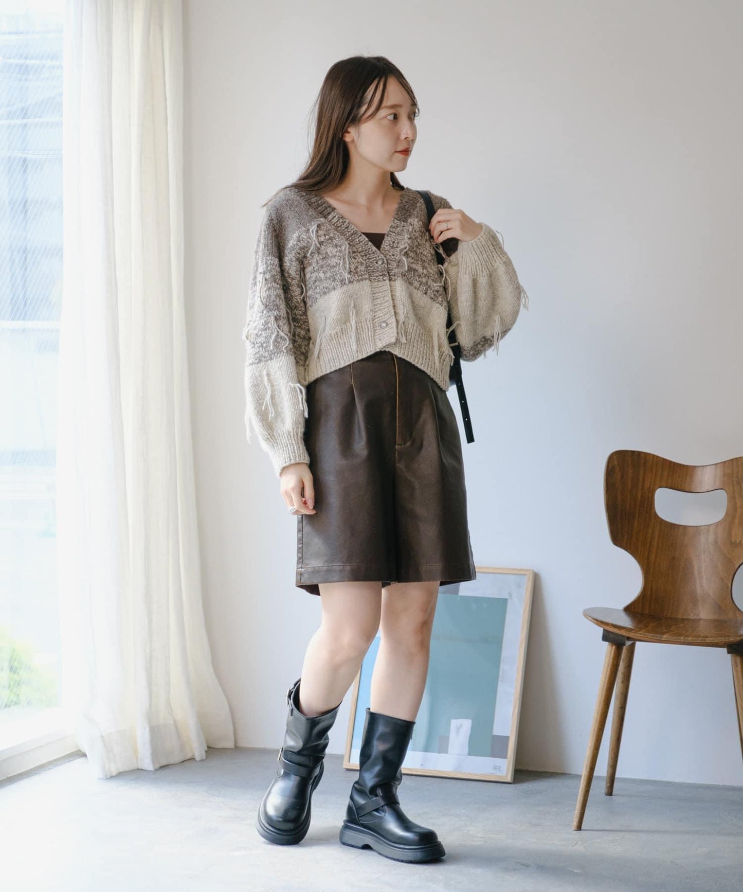【Kastane】流蘇手工編織開衫