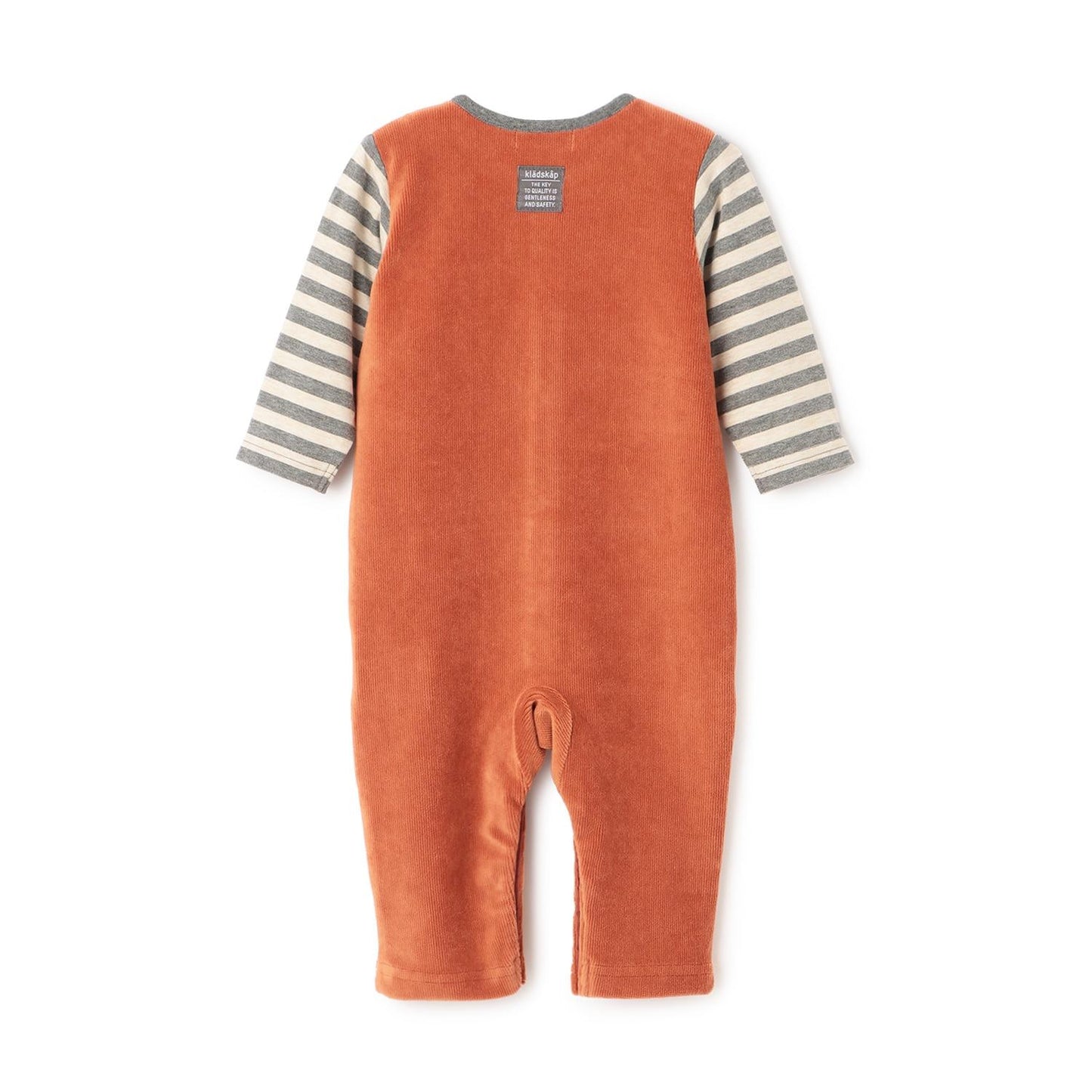 恐龍條紋拼接連體衣