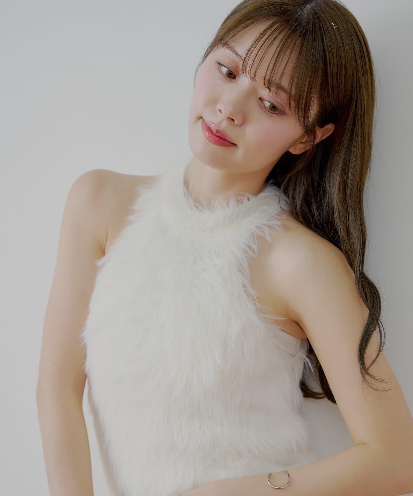 【Chico】毛絨美式無袖針織衫