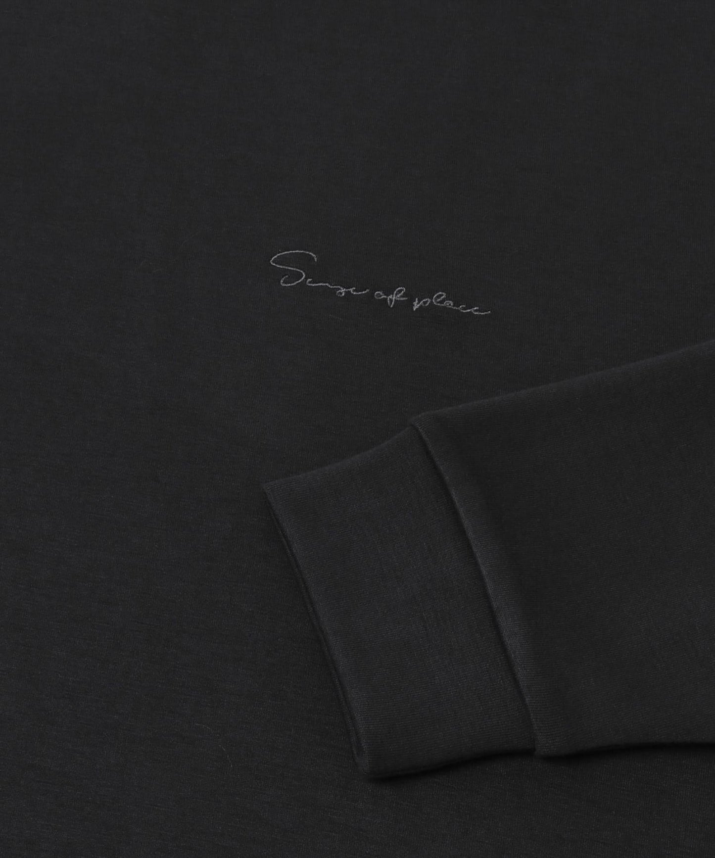 部分色 刺繡加厚長袖T恤