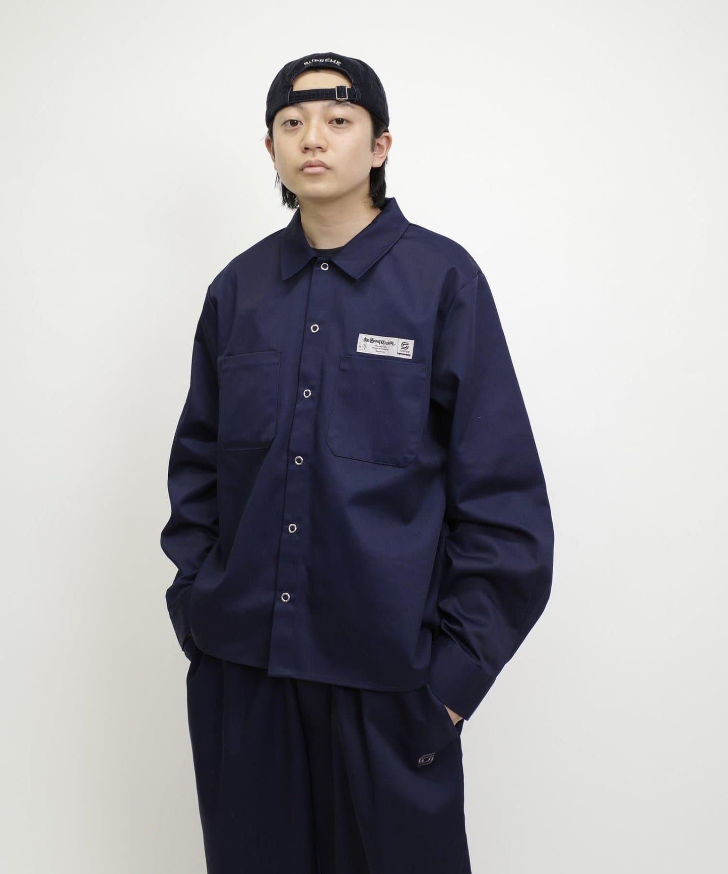 【WHO'S WHO gallery】【Sourcream】斜紋工裝襯衫