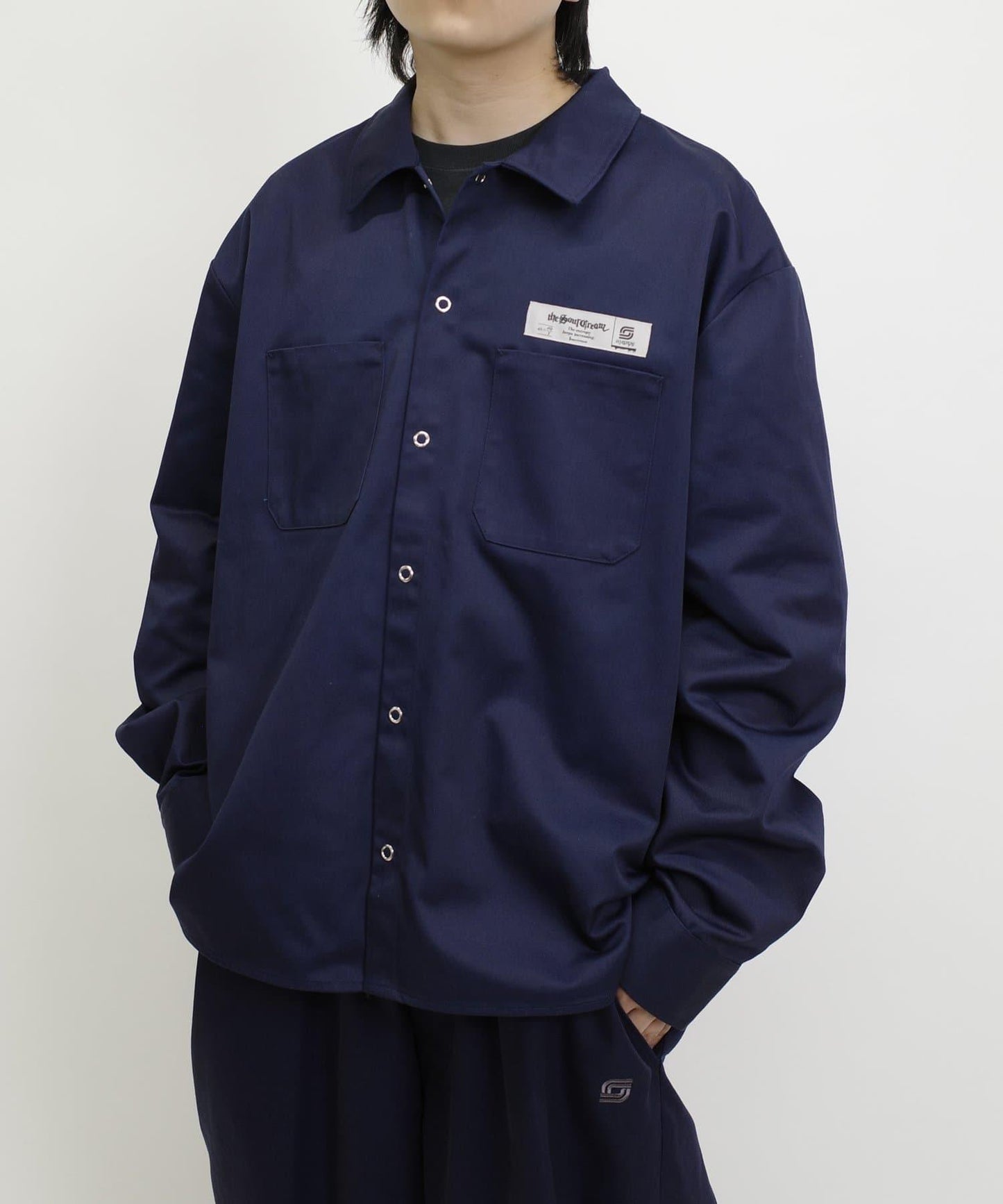 【WHO'S WHO gallery】【Sourcream】斜紋工裝襯衫