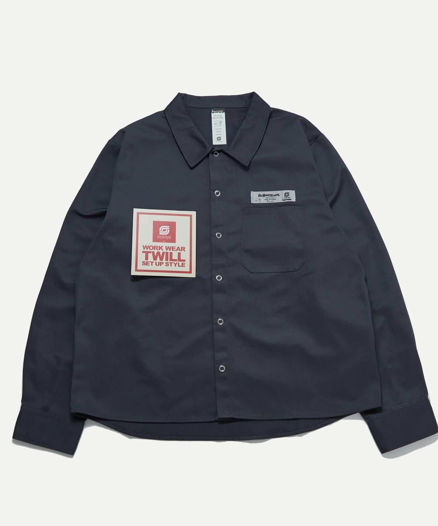 【WHO'S WHO gallery】【Sourcream】斜紋工裝襯衫