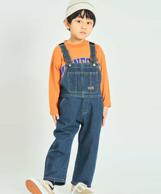 做舊工藝揹帶褲