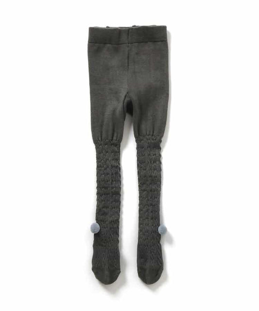 毛絨球裝飾高腰嬰兒連褲襪