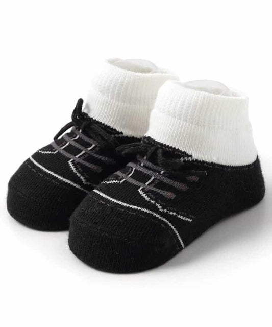 時尚皮鞋風格嬰兒襪
