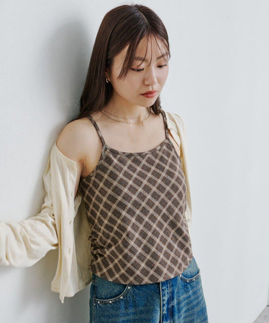 【2025AW】格紋提花吊帶