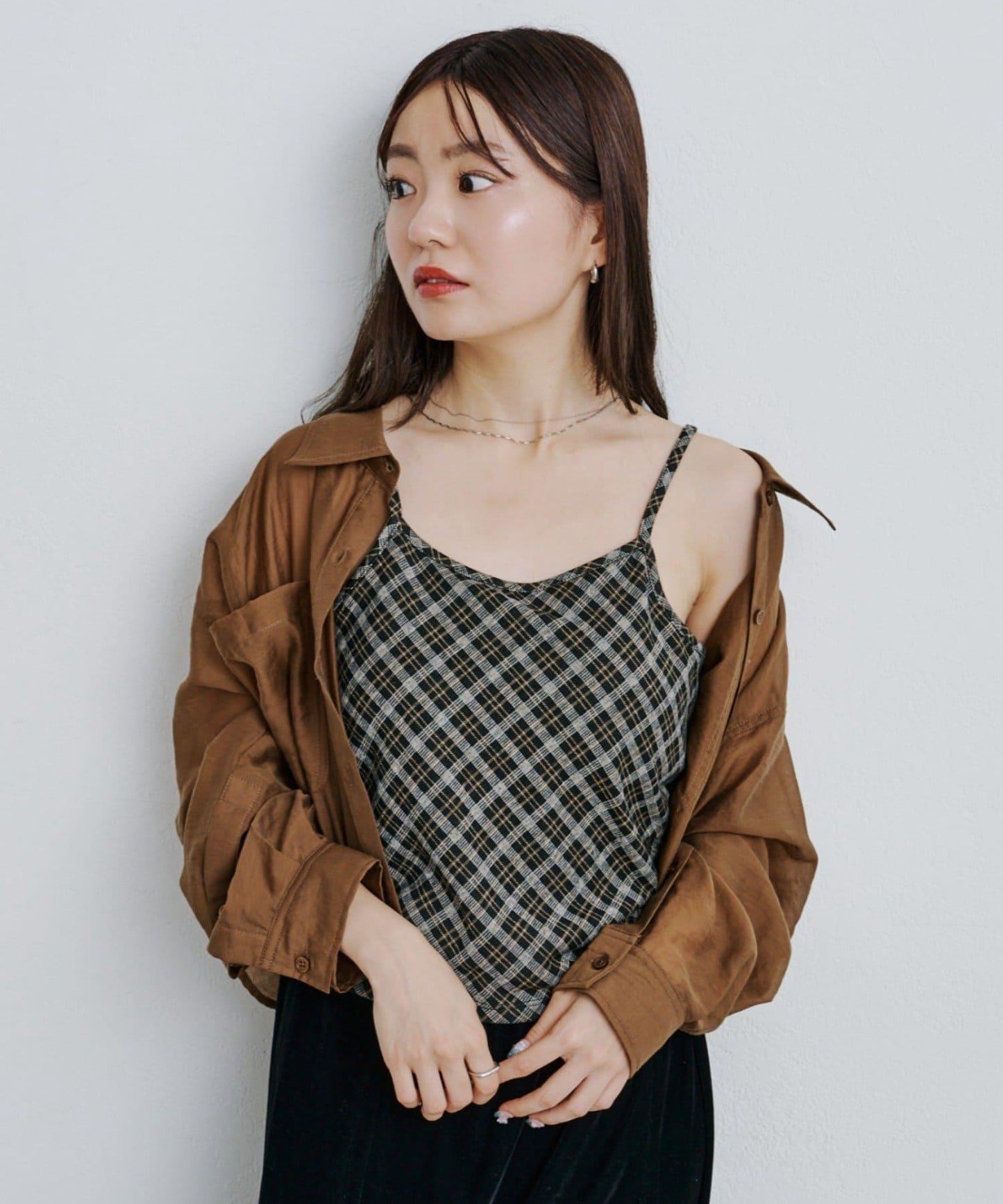 【2025AW】格紋提花吊帶