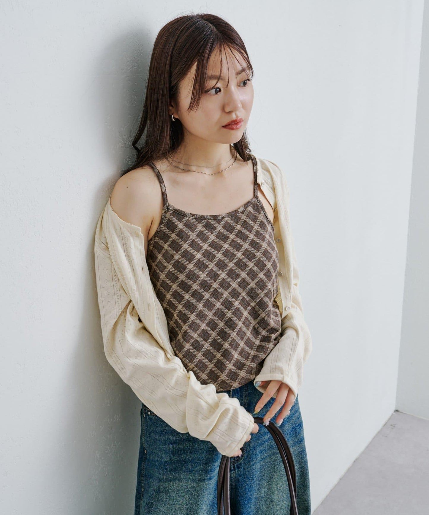 【2025AW】格紋提花吊帶