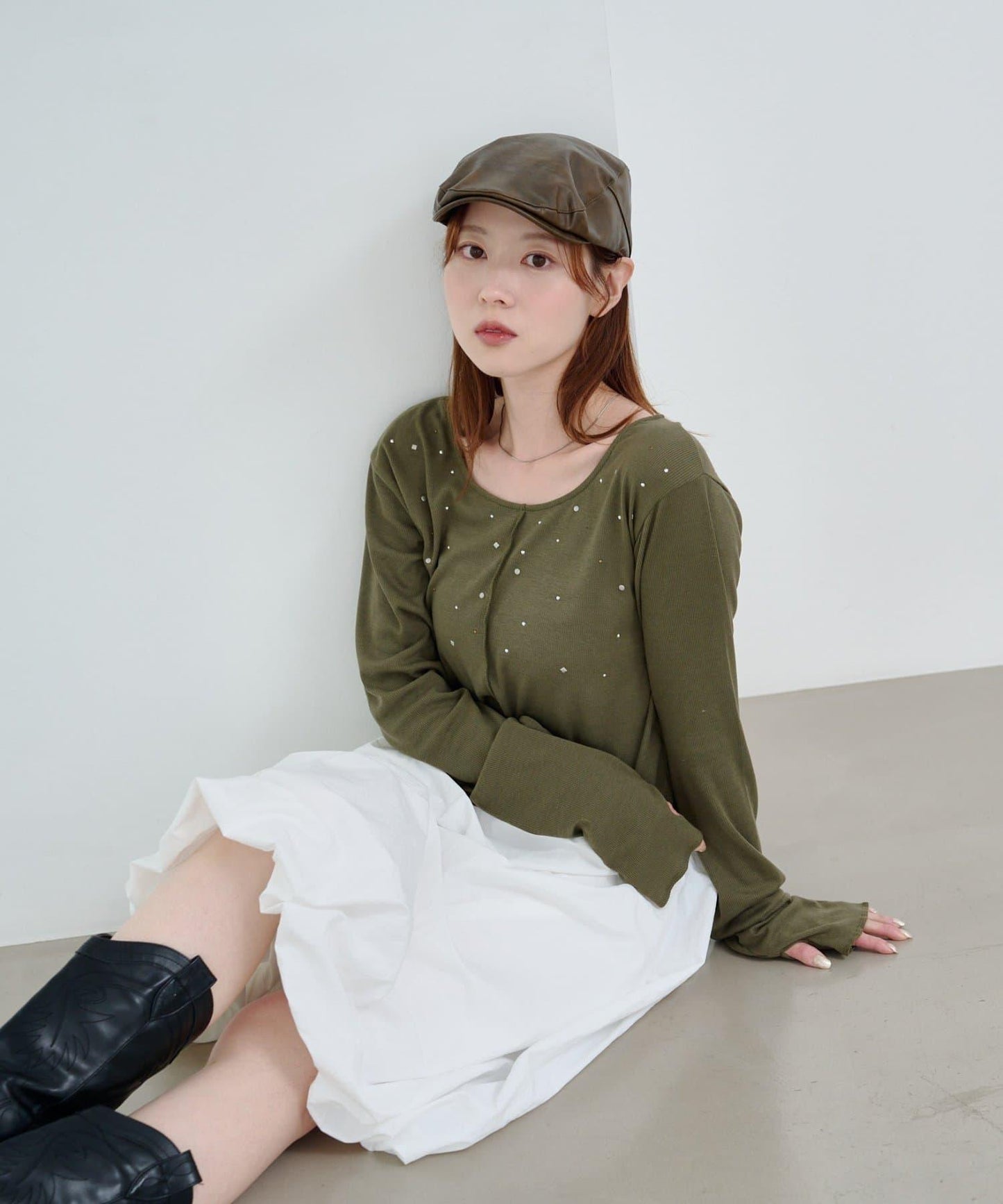 【2025AW】鉚釘羅紋針織上衣