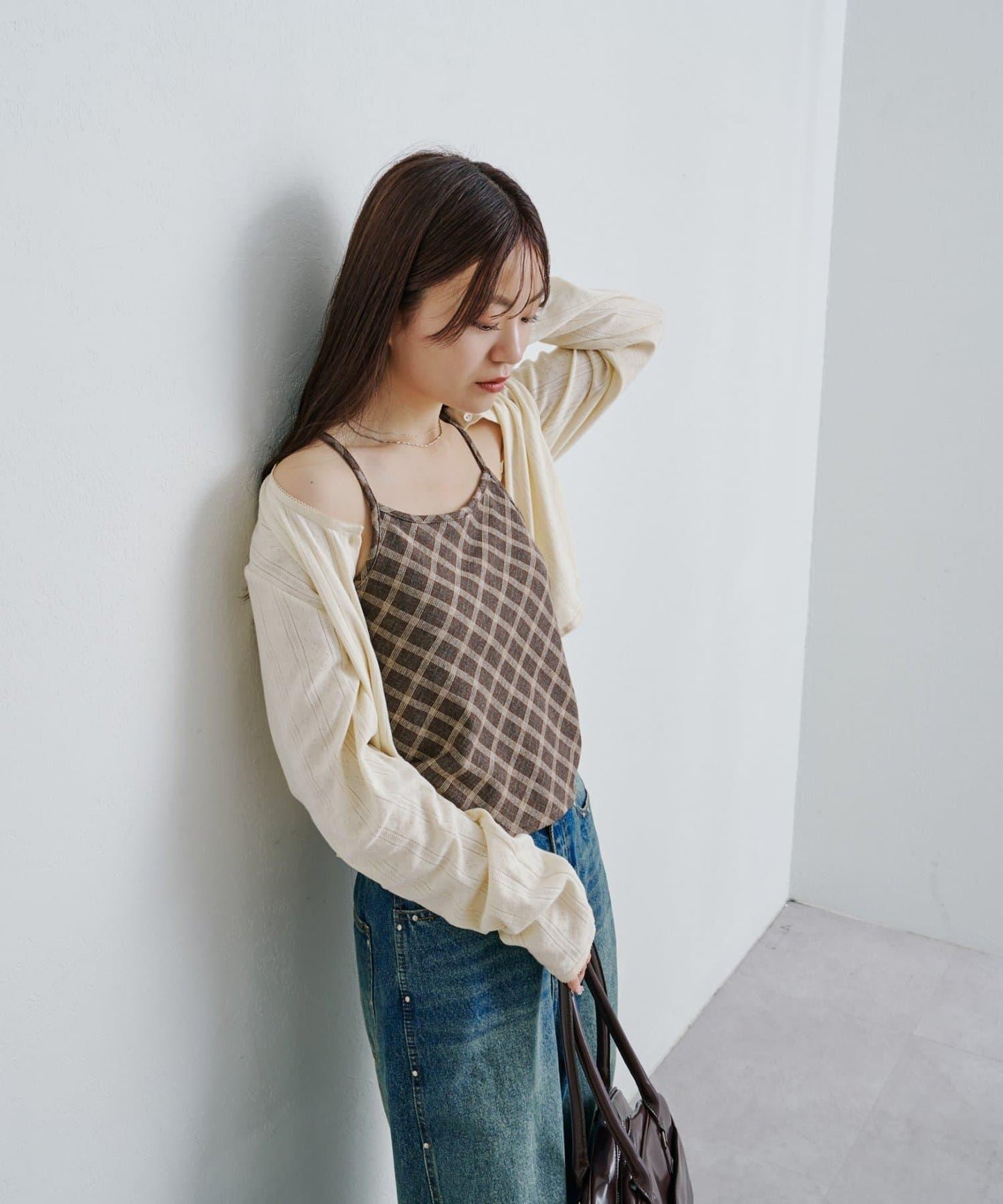【2025AW】格紋提花吊帶