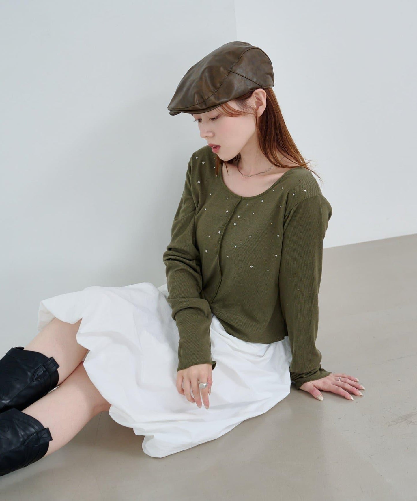 【2025AW】鉚釘羅紋針織上衣