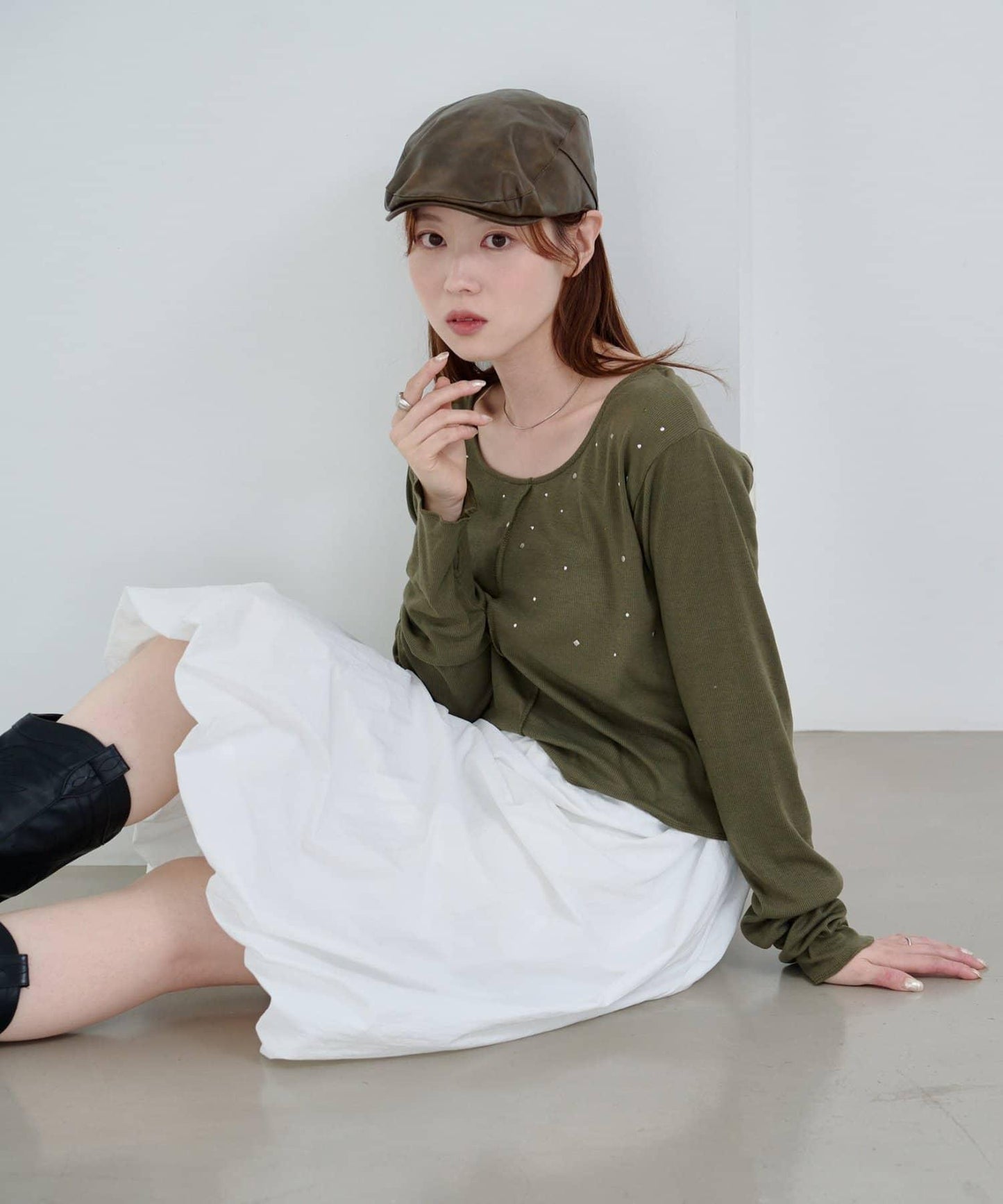 【2025AW】鉚釘羅紋針織上衣
