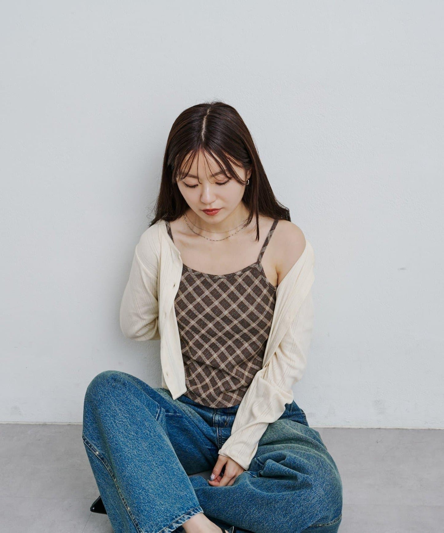 【2025AW】格紋提花吊帶