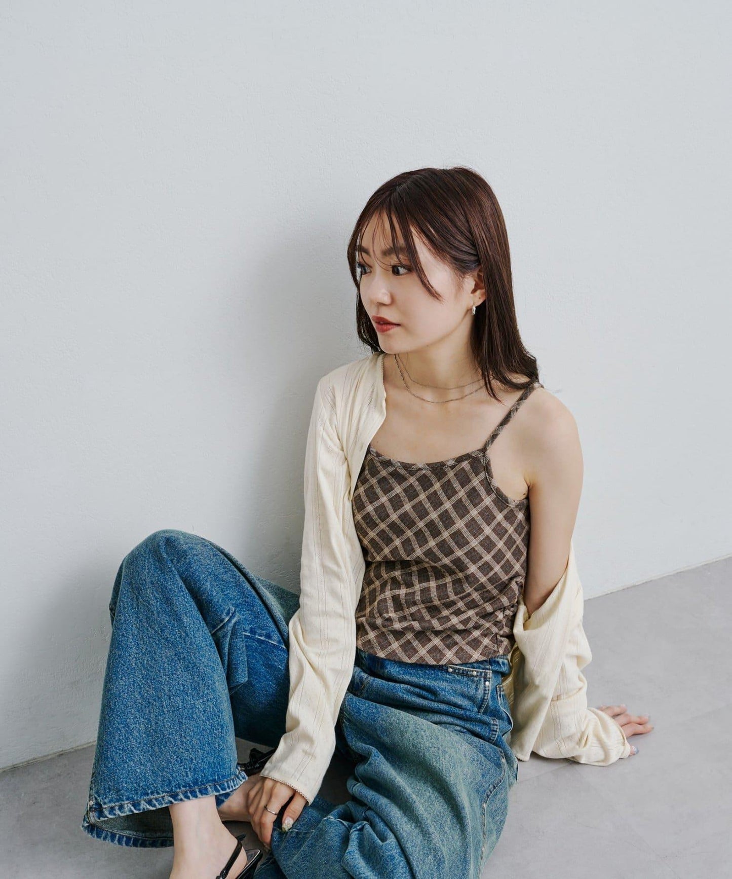 【2025AW】格紋提花吊帶
