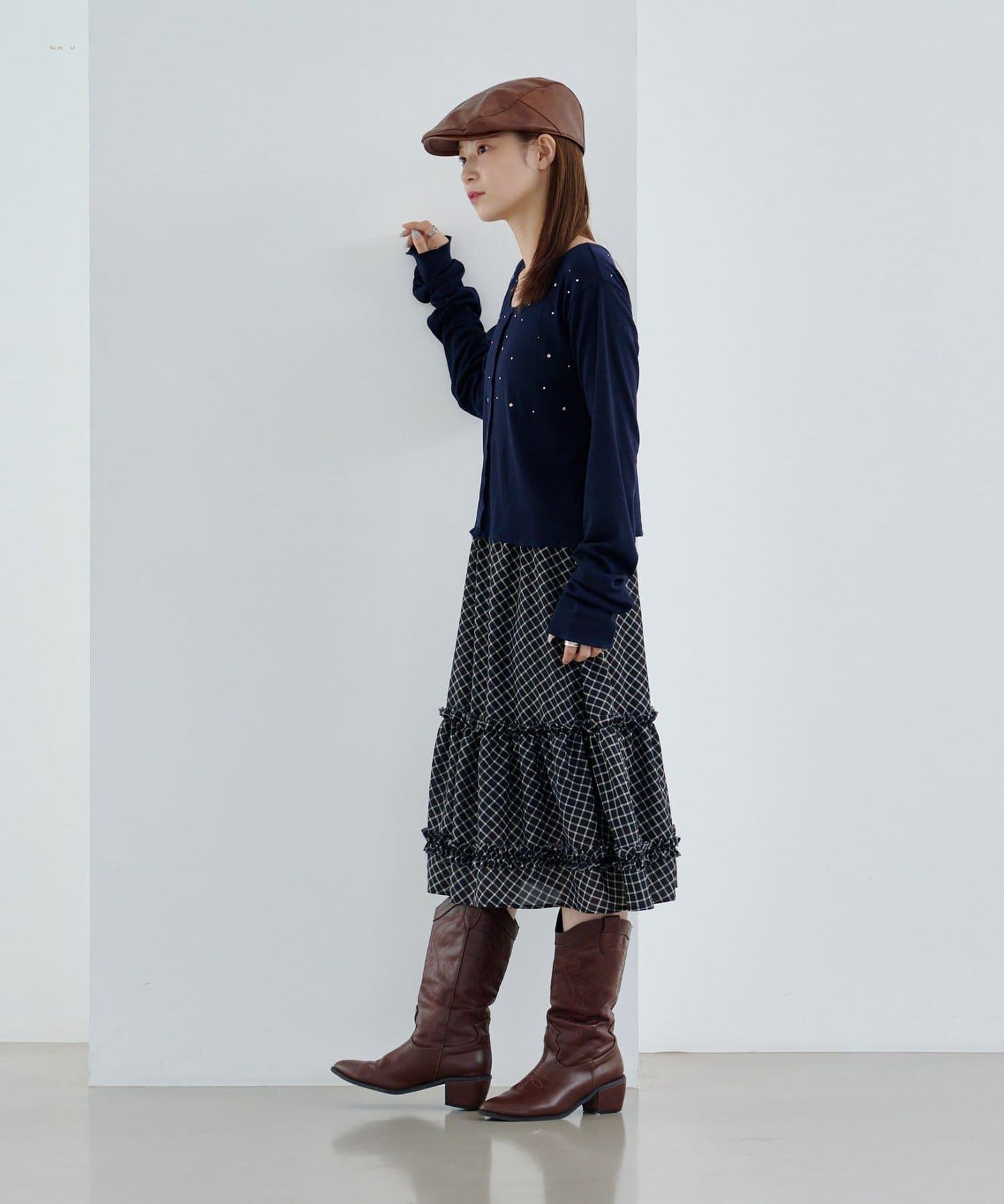 【2025AW】鉚釘羅紋針織上衣