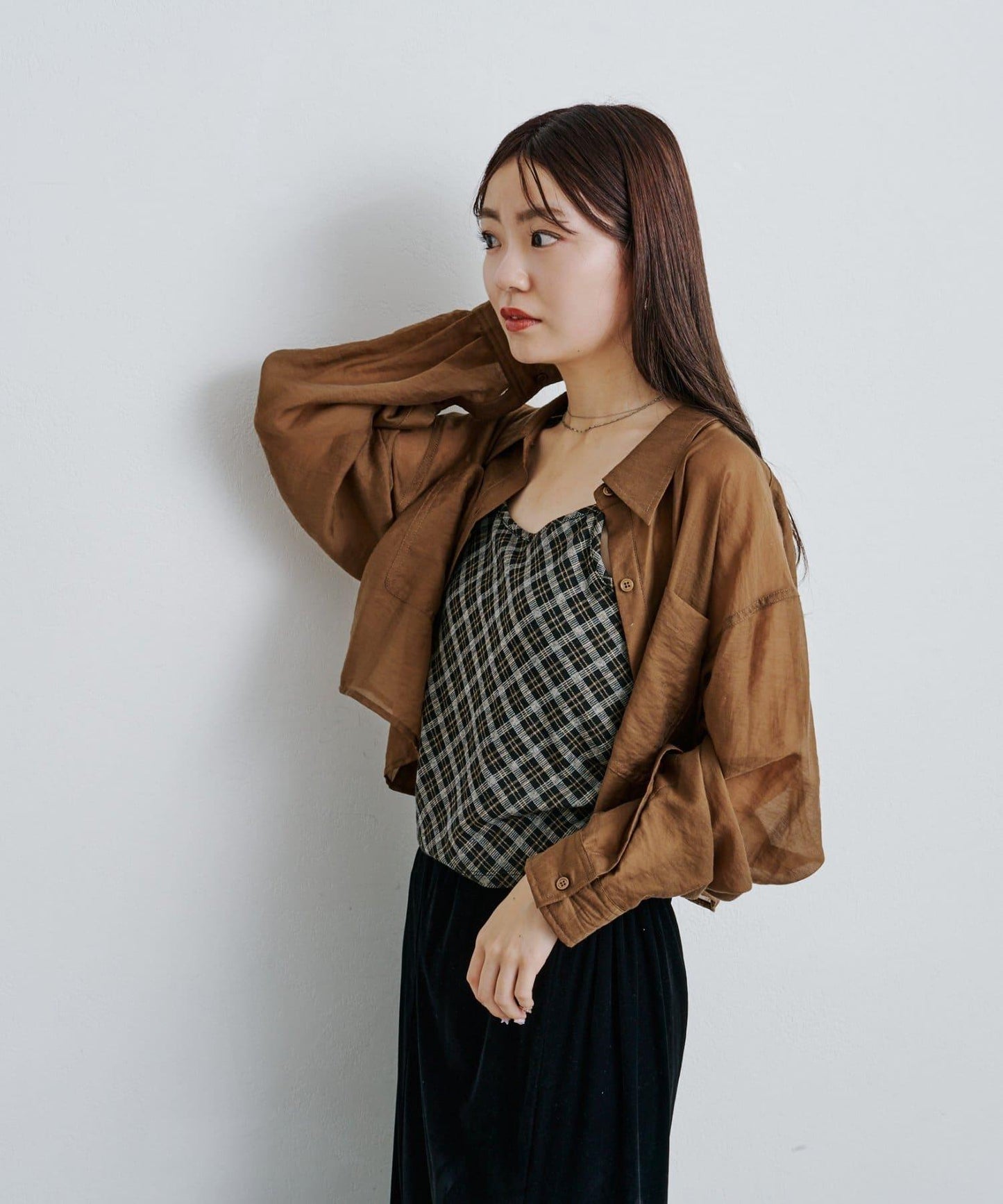 【2025AW】格紋提花吊帶