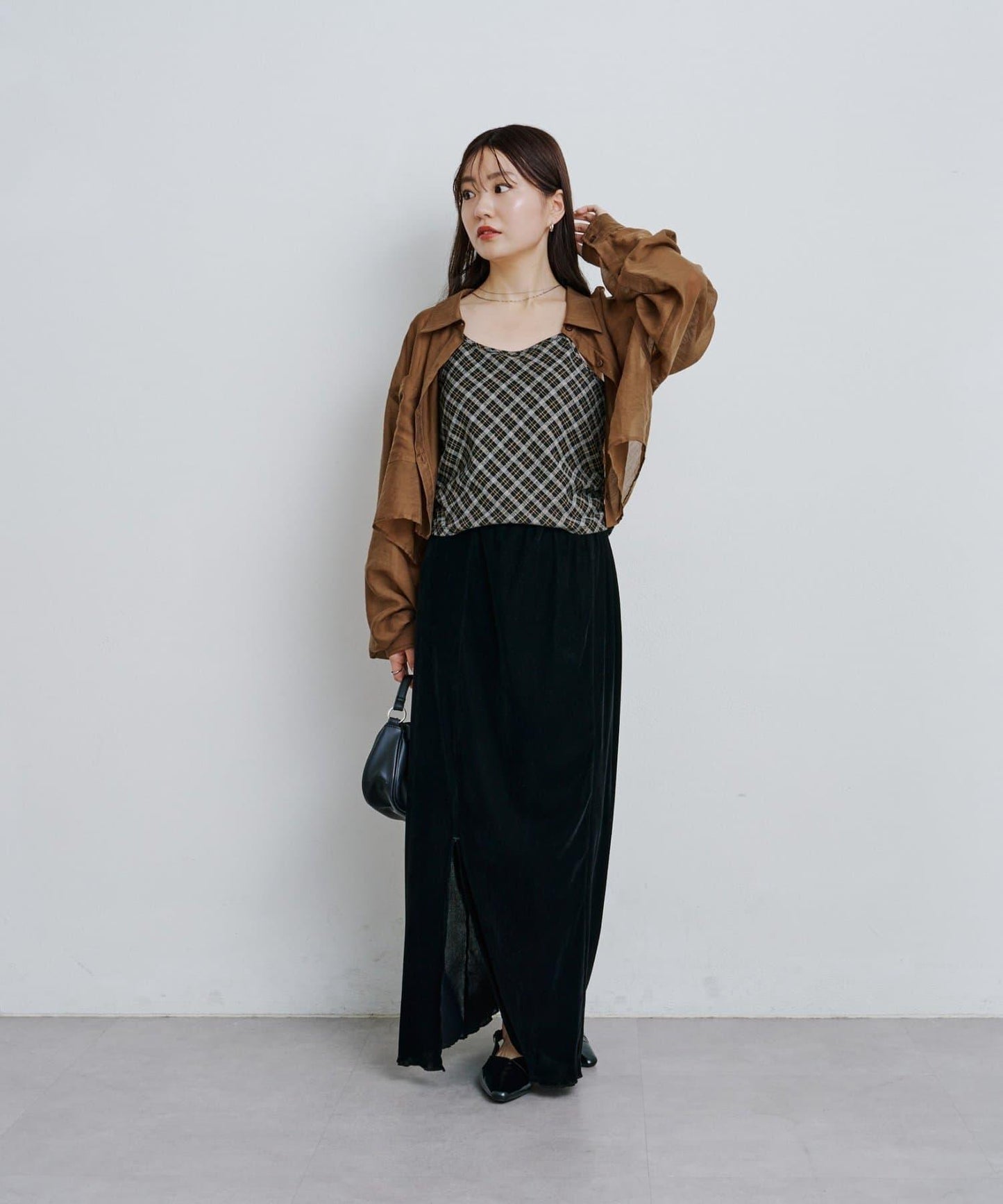 【2025AW】格紋提花吊帶