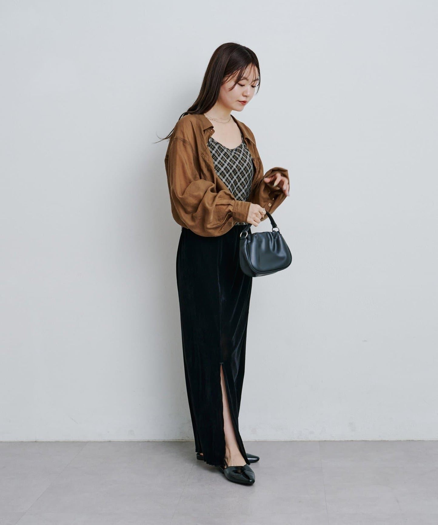 【2025AW】格紋提花吊帶